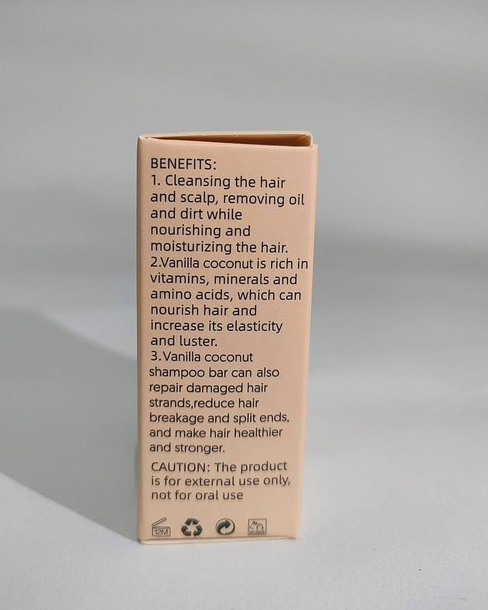 Vanilla Coconut Shampoo Bar - Natural Hair Care, Silky Smoothness and Nourishment, Strengthen Hair & Volumize - Paraben-Free - Tropical Aroma for All Hair Types, 3.2 Oz