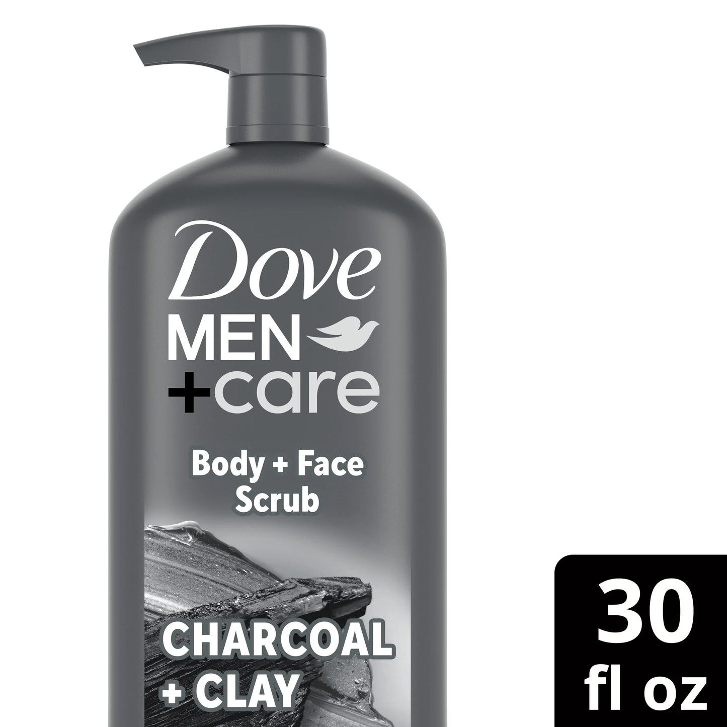(4 Pack) Purifying Hydrating Face & Body Wash for Men Charcoal & Clay, 30 Oz