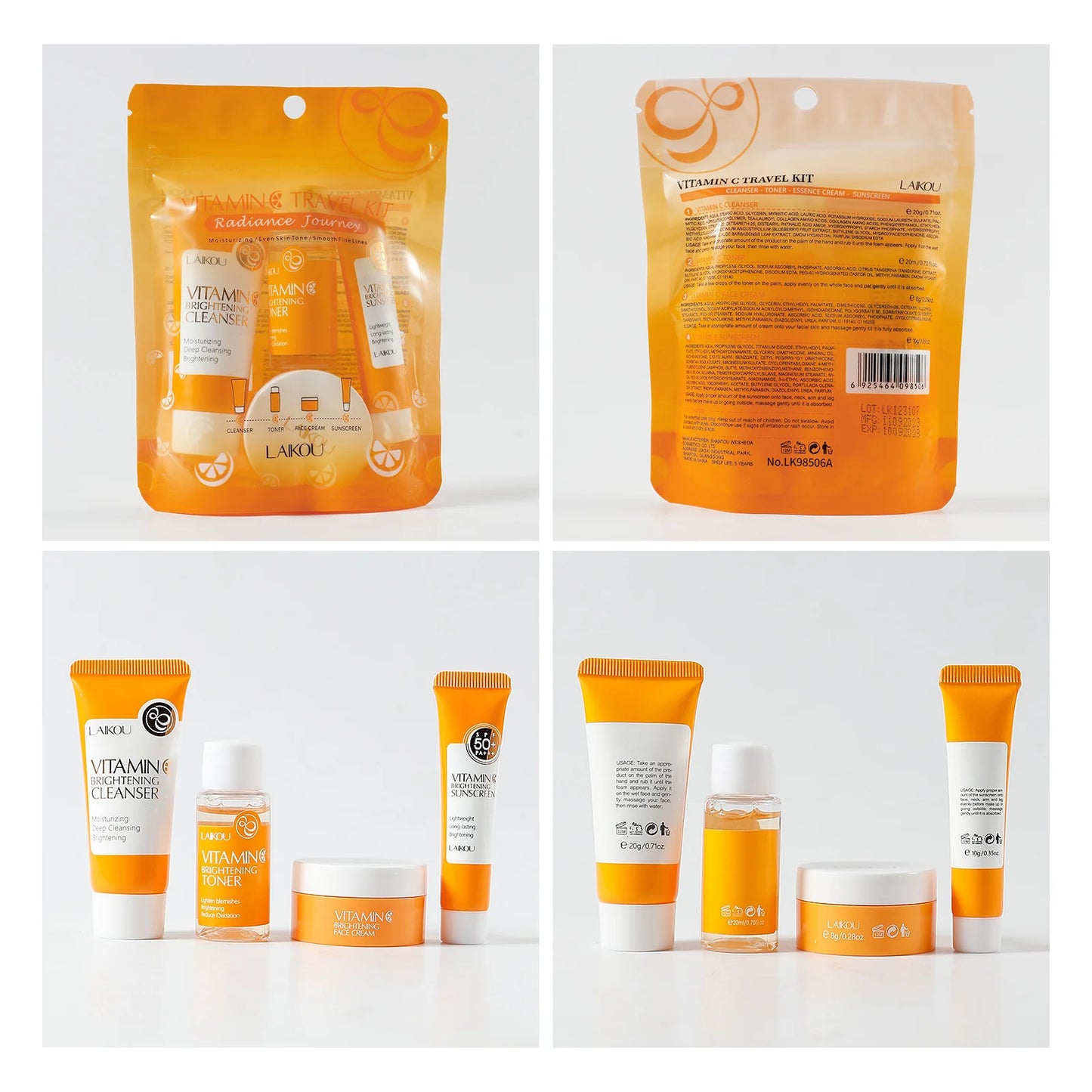 Brightening Vitamin C Travel Kit for Even Skin Tone