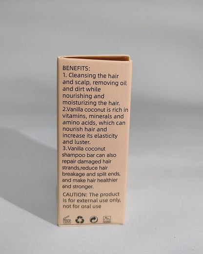 Vanilla Coconut Shampoo Bar - Natural Hair Care, Silky Smoothness and Nourishment, Strengthen Hair & Volumize - Paraben-Free - Tropical Aroma for All Hair Types, 3.2 Oz