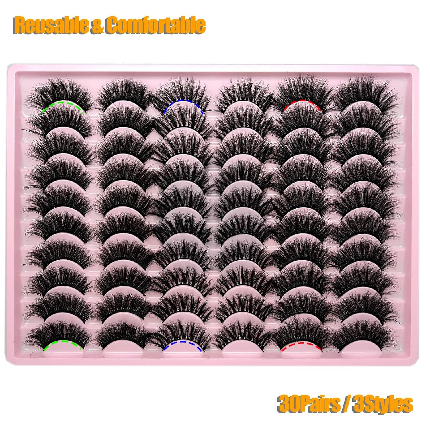 Mink Lashes Pack Fluffy Wispy 
