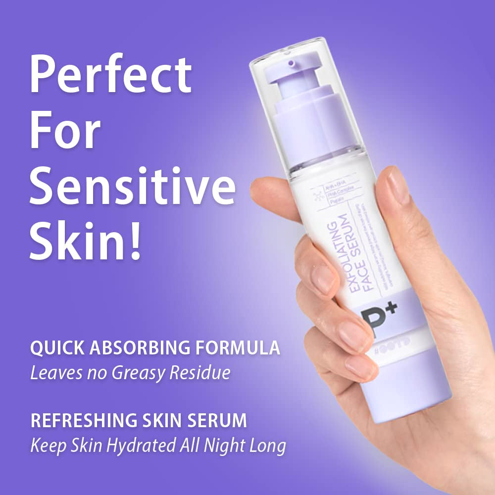 AHA BHA Serum Korean Overnight Face Serum, Acne Serum for Oliy & Sensitive Skin, Exfoliating Face Serum P.M, AHA BHA PHA, Papain, Cell Turnover Refine Serum Cream 50G