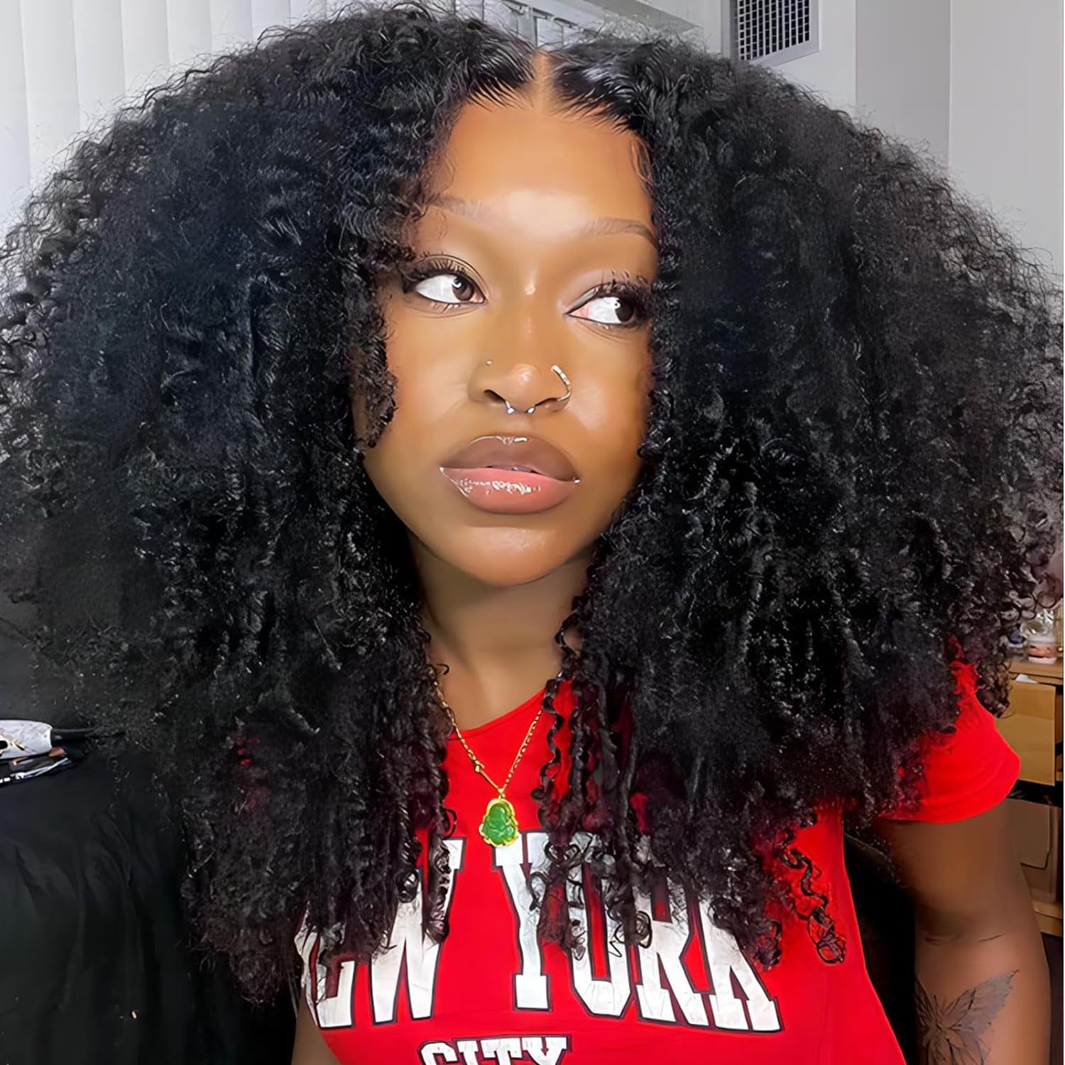 ISEE Glueless Wig 7X5 Afro Kinky Curly