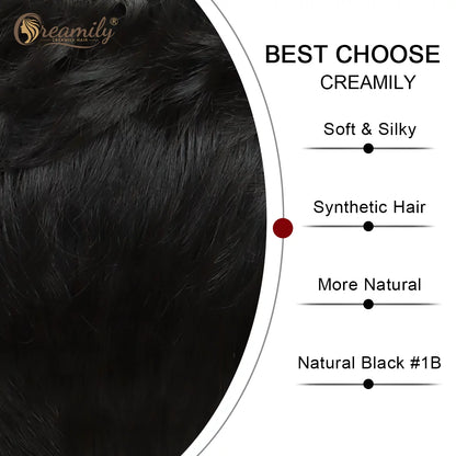 Short Wigs for Black Women Synthetic Black Pixie Cut Wigs Black Pixie Wigs with Bangs Wefted Wig Caps