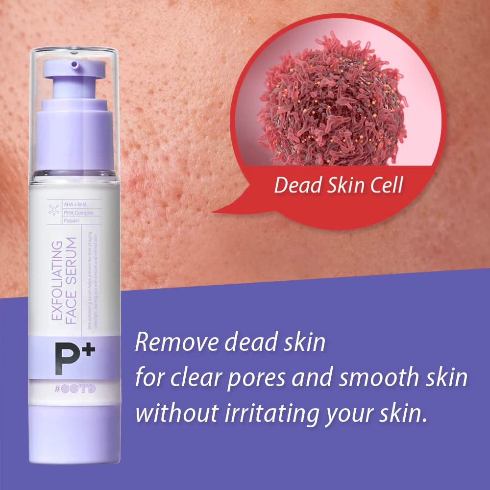 AHA BHA Serum Korean Overnight Face Serum, Acne Serum for Oliy & Sensitive Skin, Exfoliating Face Serum P.M, AHA BHA PHA, Papain, Cell Turnover Refine Serum Cream 50G