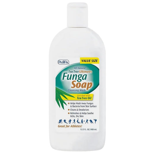 Fungasoap Tea Tree Cleansing Wash – Antifungal Body Wash & Foot Soap – All-Natural Tea Tree Oil Cleanser for Athlete’S Foot, Ringworm, Jock Itch, Body Odor & Fungus - 13.5 Fl. Oz
