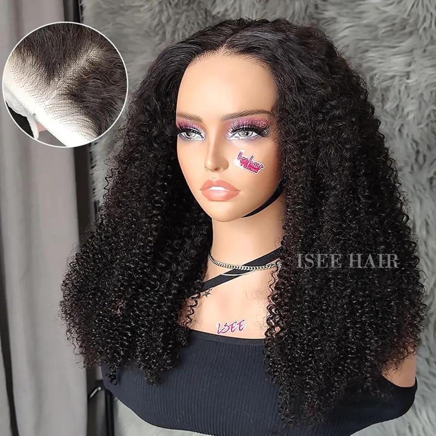 ISEE Glueless Wig 7X5 Afro Kinky Curly