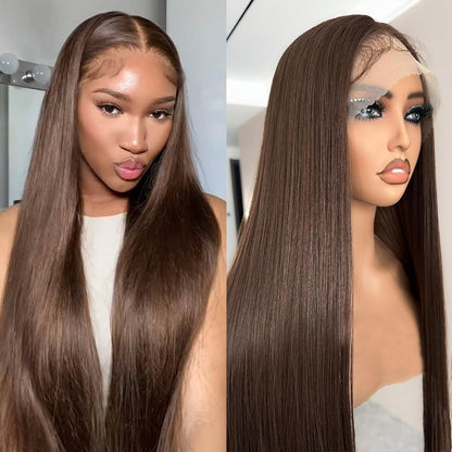 Highlight Ombre 13X4 HD Lace Front Wig Human Hair Pre Plucked Transparent 4/27 Honey Blonde Lace Frontal Wigs with Baby Hair 150 Density Colored Body Wave Lace Front Wig Human Hair 24 Inch