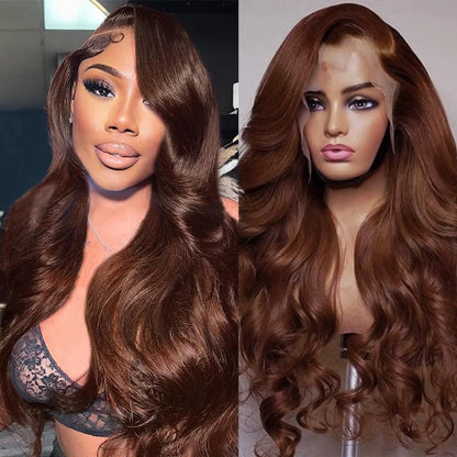 Ombre Lace Front Wig Human Hair 4/27 13X4 HD Body Wave Highlight Lace Front Wig Human Hair Pre Plucked with Baby Hair 180% Density Glueless Lace Front Wigs Human Hair 20Inch