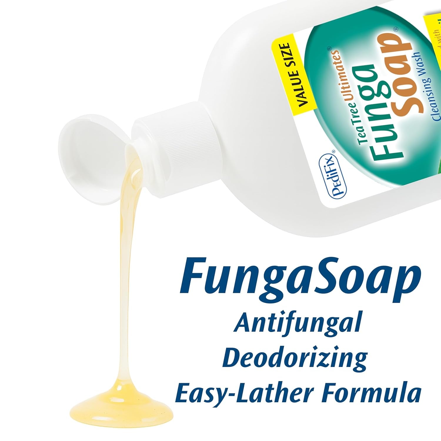 Fungasoap Tea Tree Cleansing Wash – Antifungal Body Wash & Foot Soap – All-Natural Tea Tree Oil Cleanser for Athlete’S Foot, Ringworm, Jock Itch, Body Odor & Fungus - 13.5 Fl. Oz