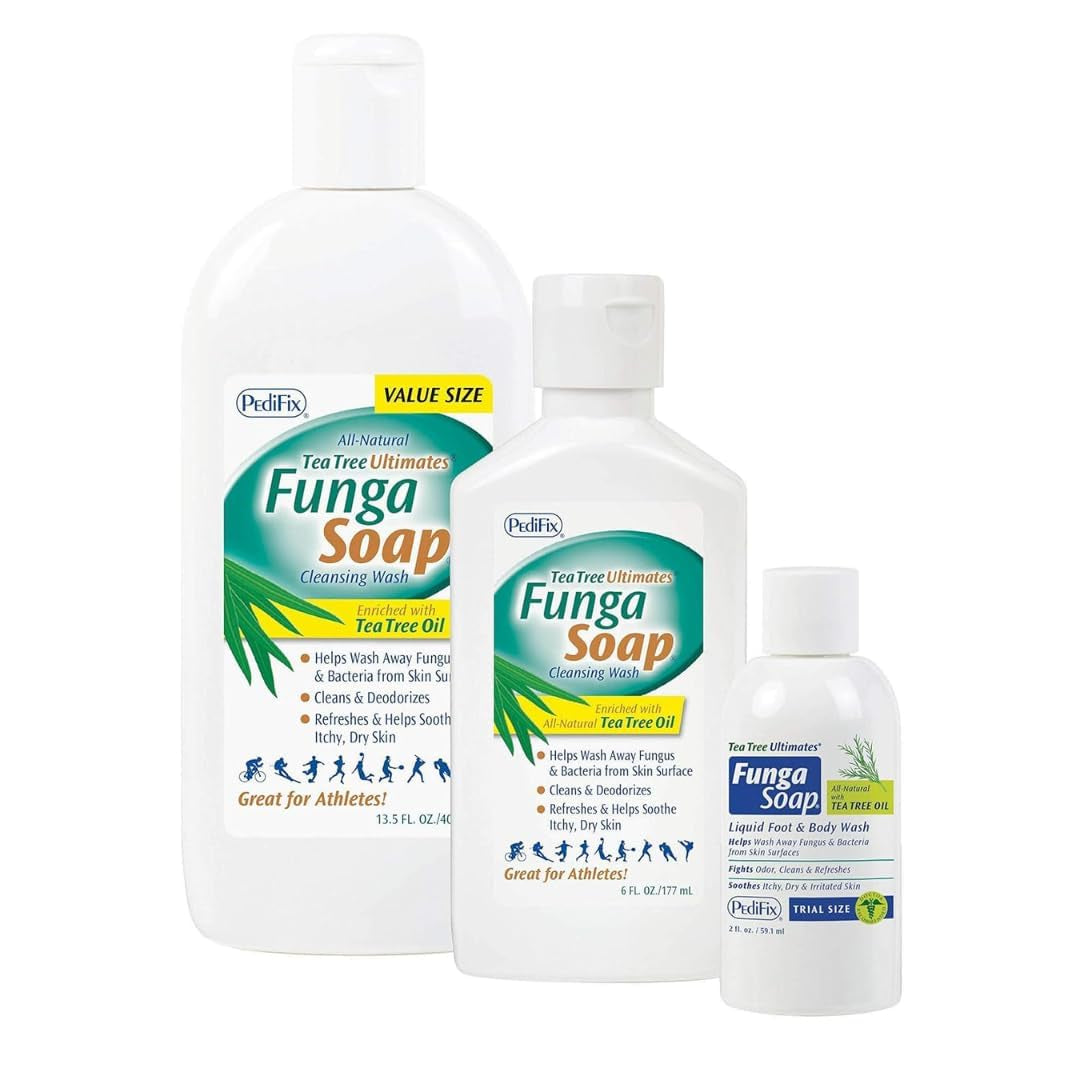 Fungasoap Tea Tree Cleansing Wash – Antifungal Body Wash & Foot Soap – All-Natural Tea Tree Oil Cleanser for Athlete’S Foot, Ringworm, Jock Itch, Body Odor & Fungus - 13.5 Fl. Oz