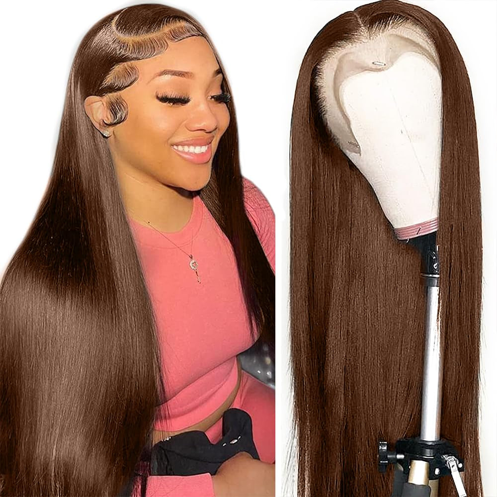 Highlight Ombre 13X4 HD Lace Front Wig Human Hair Pre Plucked Transparent 4/27 Honey Blonde Lace Frontal Wigs with Baby Hair 150 Density Colored Body Wave Lace Front Wig Human Hair 24 Inch