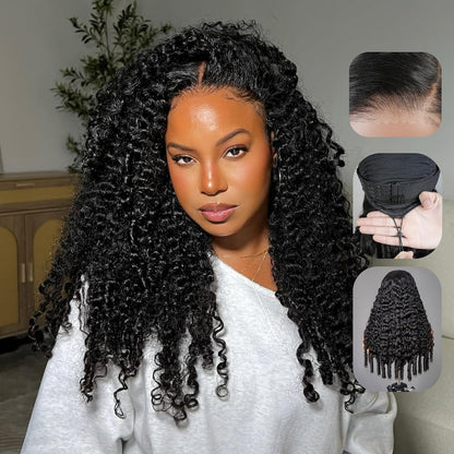 7X6 Burmese Curly Drawstring Wig 