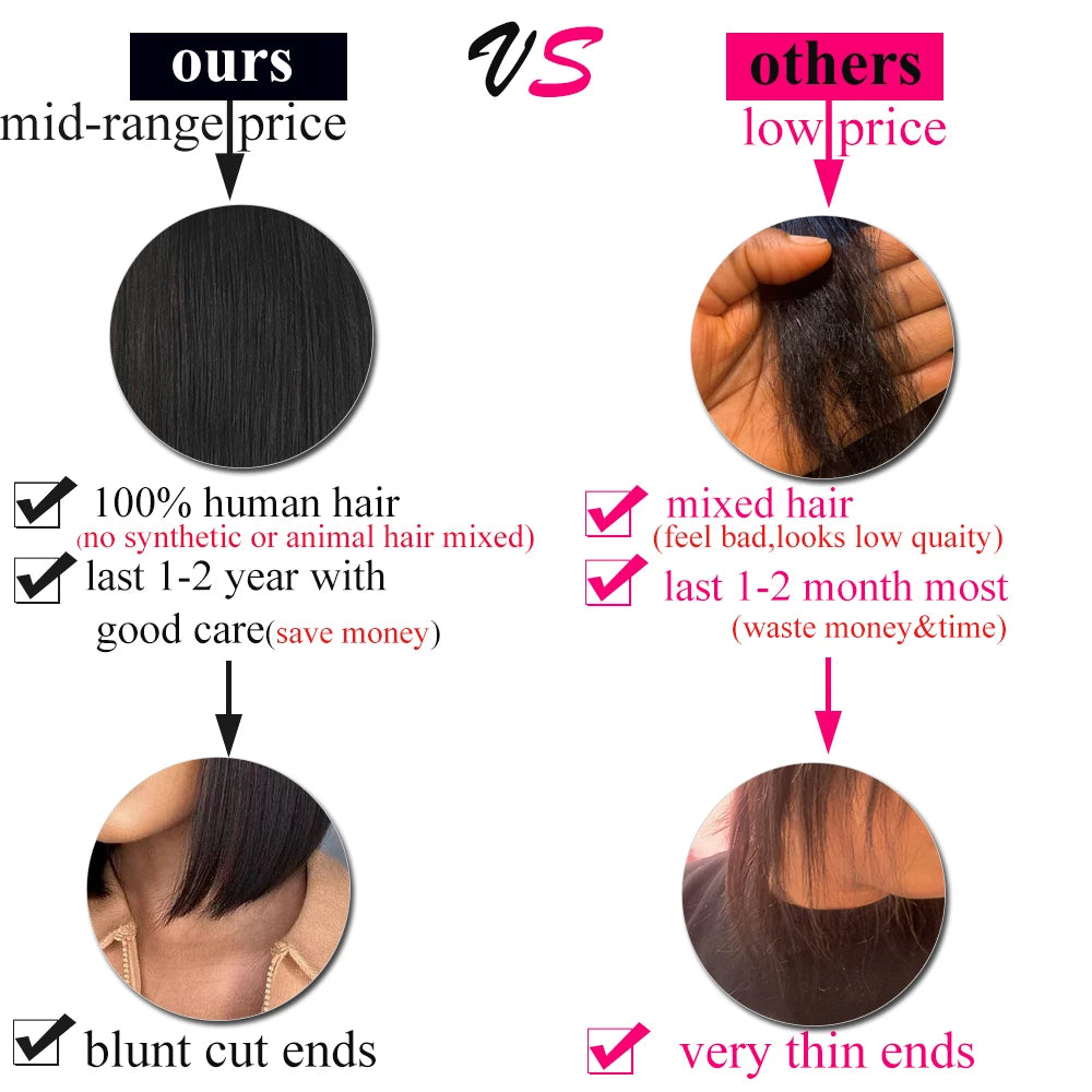 Straight Wear and Go Glueless Bob Wig 