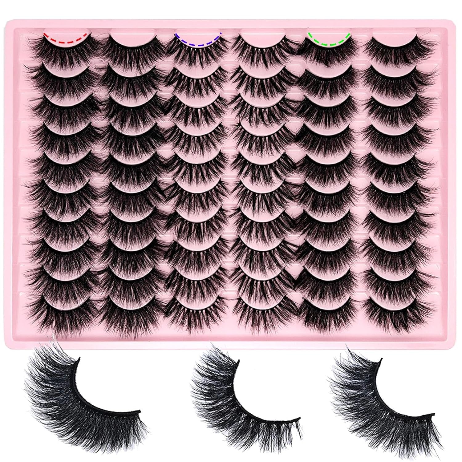Mink Lashes Pack Fluffy Wispy 