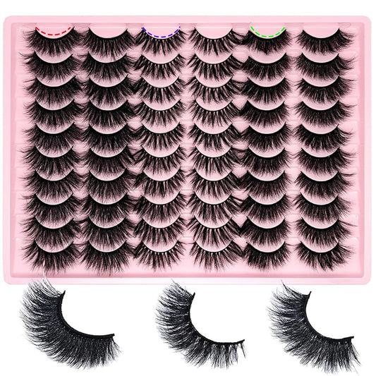 Mink Lashes Pack Fluffy Wispy 