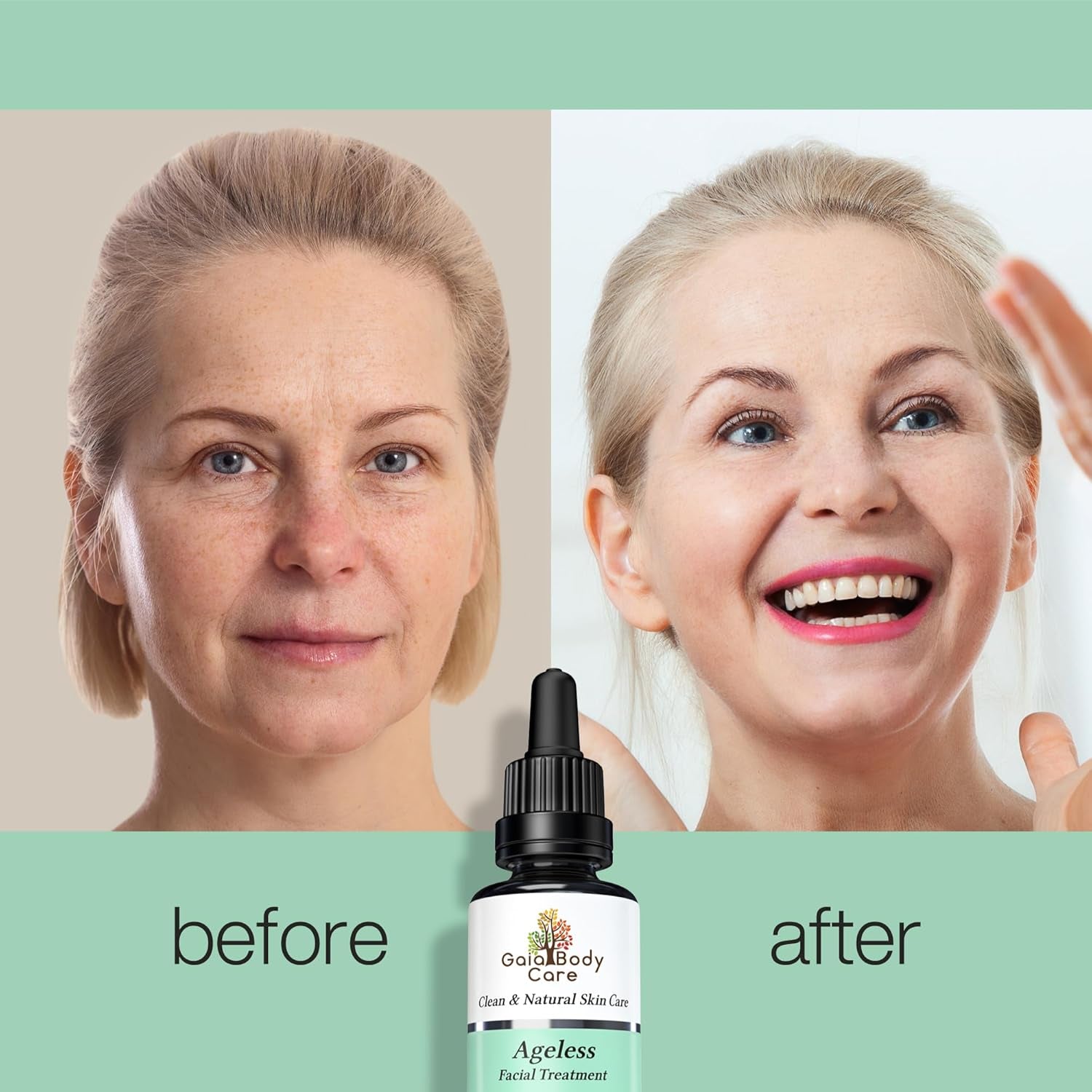 Gaia Body Care 5% Bakuchiol Oil Organic - anti Aging, anti Wrinkle, Reduces Fine Lines, Smooths Skin, Hydrates - Botanical Vegan - Natural Retinol Alternative Facial Oil (1Oz, Rose)