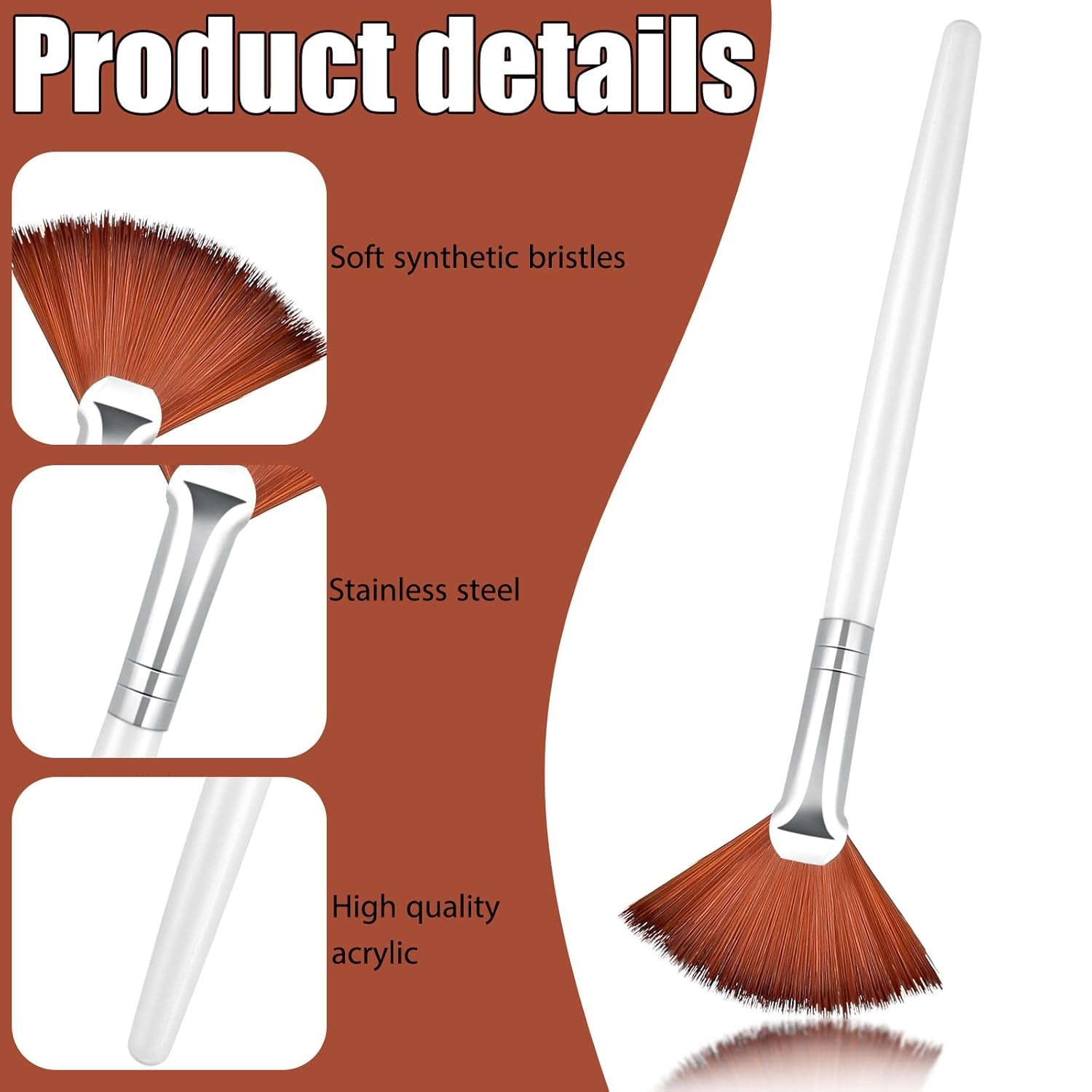 14 Pieces Fan Brushes Applicator
