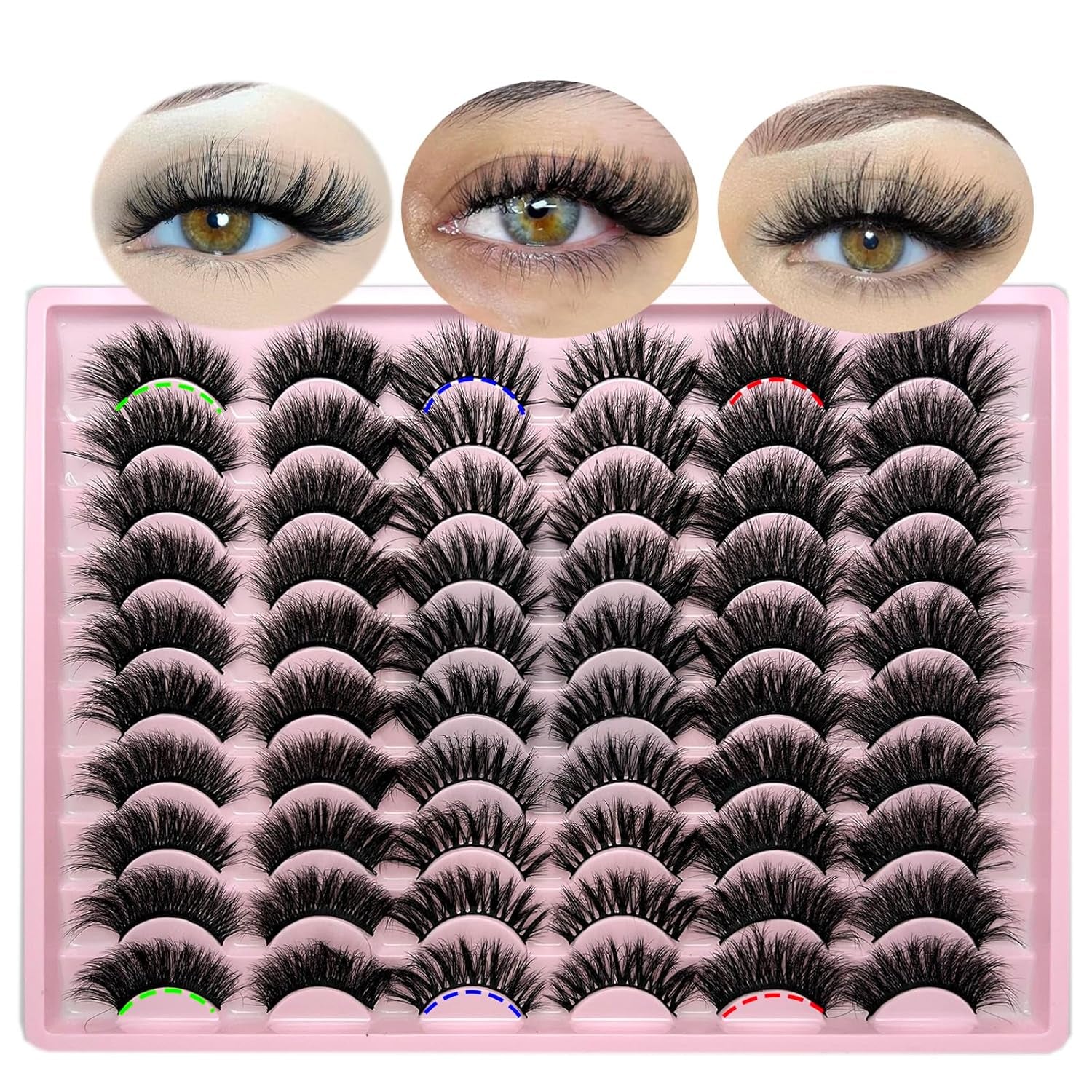 Mink Lashes Pack Fluffy Wispy 