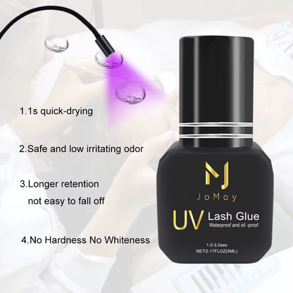 JOMAY Lash Glue UV Lash Glue 5Ml Eyelash Extension Adhesive Long Lasting Fast Dry Korean Glue 1S