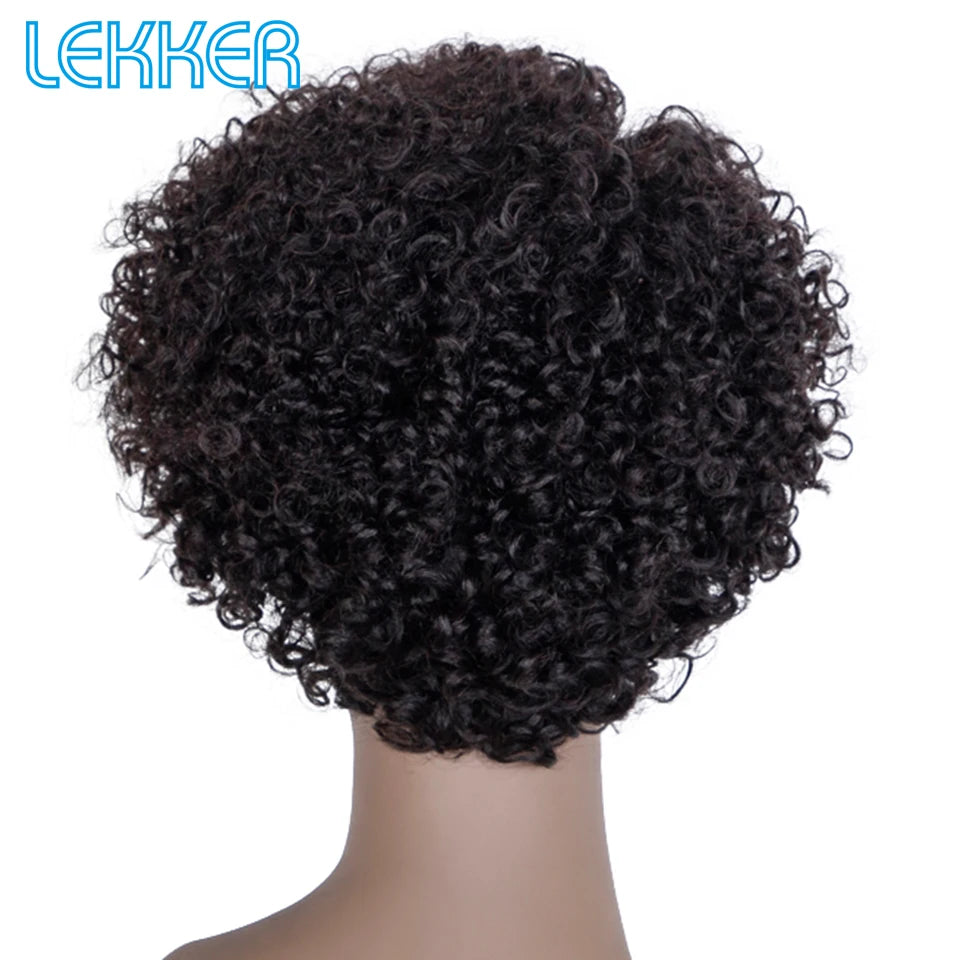 Short Pixie Cut Afro Kinky Curly Bob 100% Human Hair Wigs for Women Brazilian Remy Hair Full Machine Made Colored Wigs