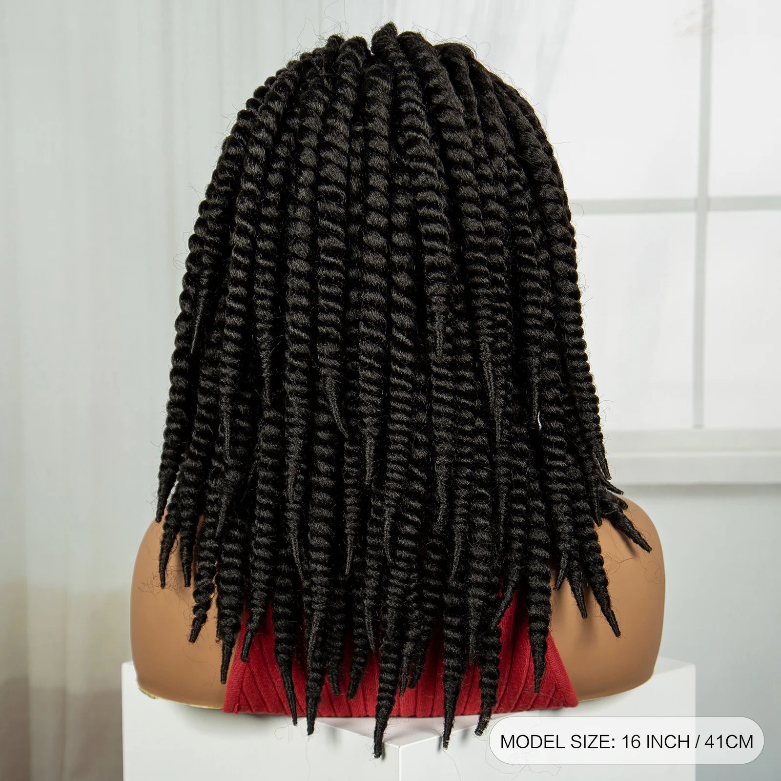 16 Inch Knotless Box Twist Braided Wigs HD Full Lace Braided Lace Wig for Women Natural Lace Front Braided Wigs with Baby Hair