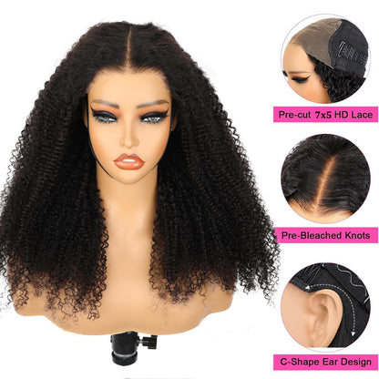 ISEE Glueless Wig 7X5 Afro Kinky Curly