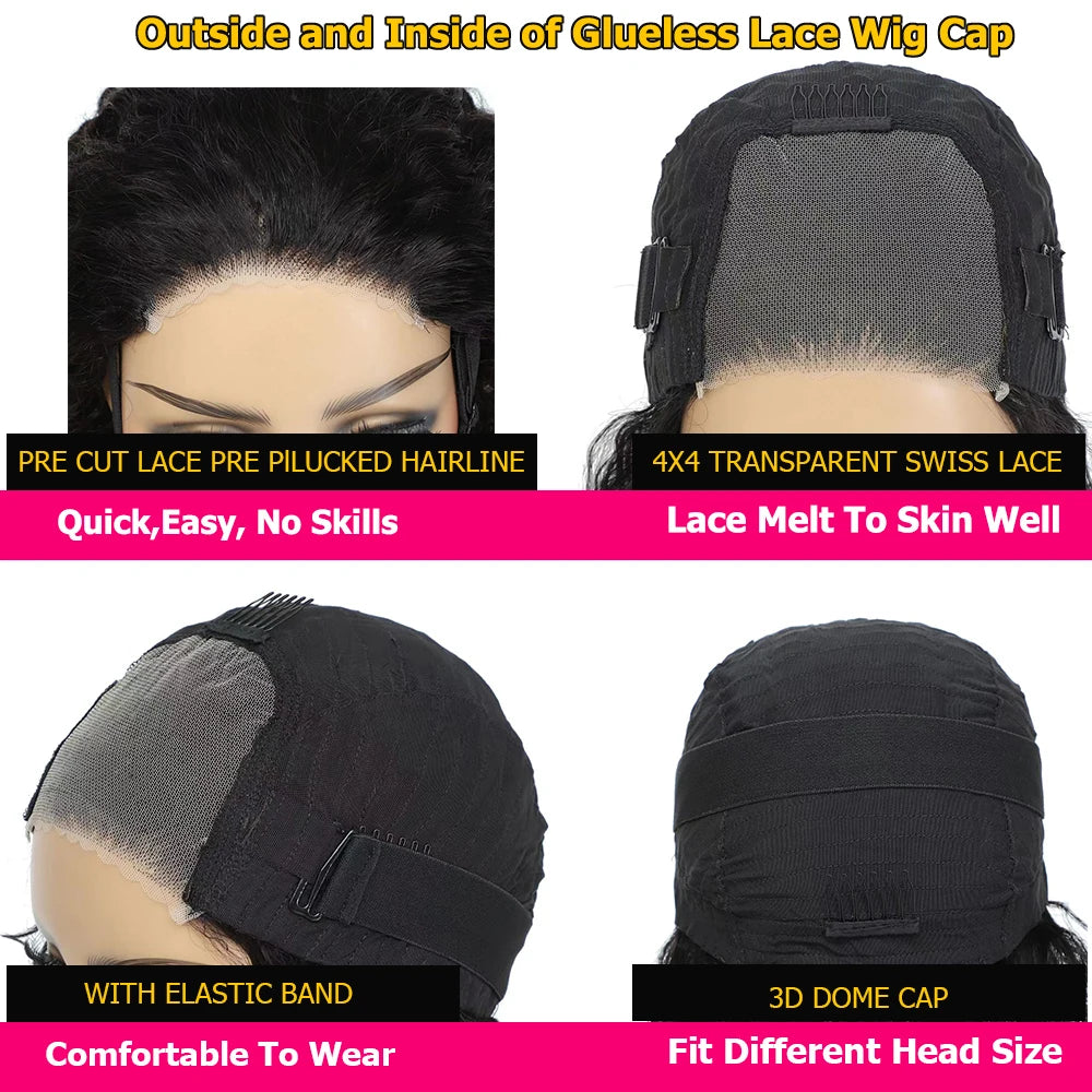 Straight Wear and Go Glueless Bob Wig 
