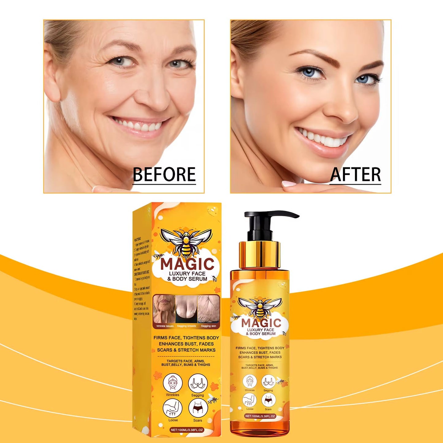 Bee Venom Skin Care Essence Daily Care Massage Body Skin Nourishing and Smooth Skin External Essence