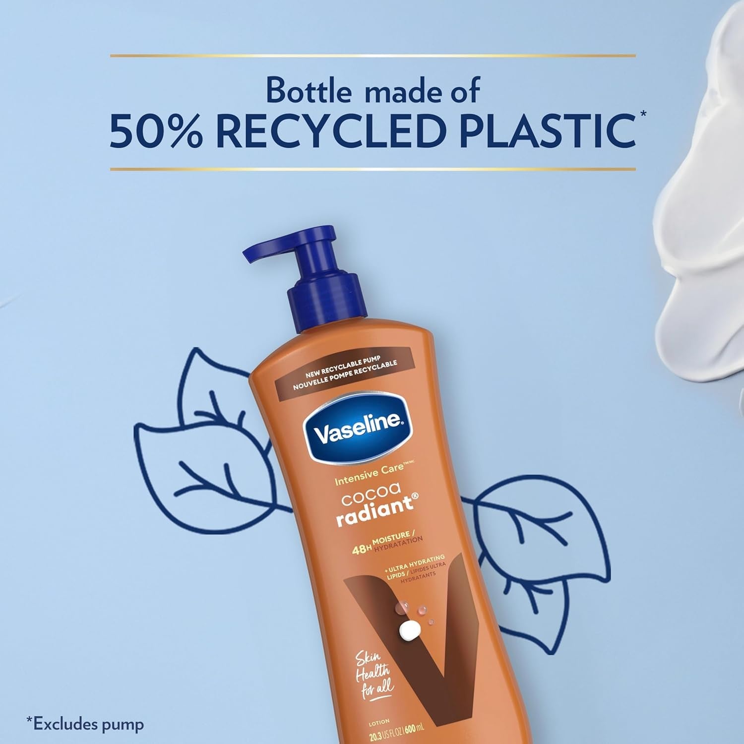 3 Vaseline Intensive Care Body Lotion for Dry Skin Cocoa Radiant Lotion 20.3 Oz