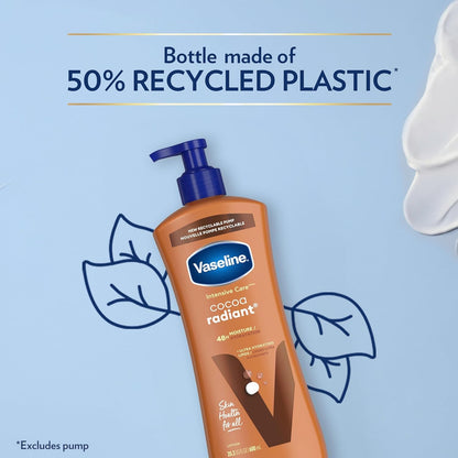 3 Vaseline Intensive Care Body Lotion for Dry Skin Cocoa Radiant Lotion 20.3 Oz