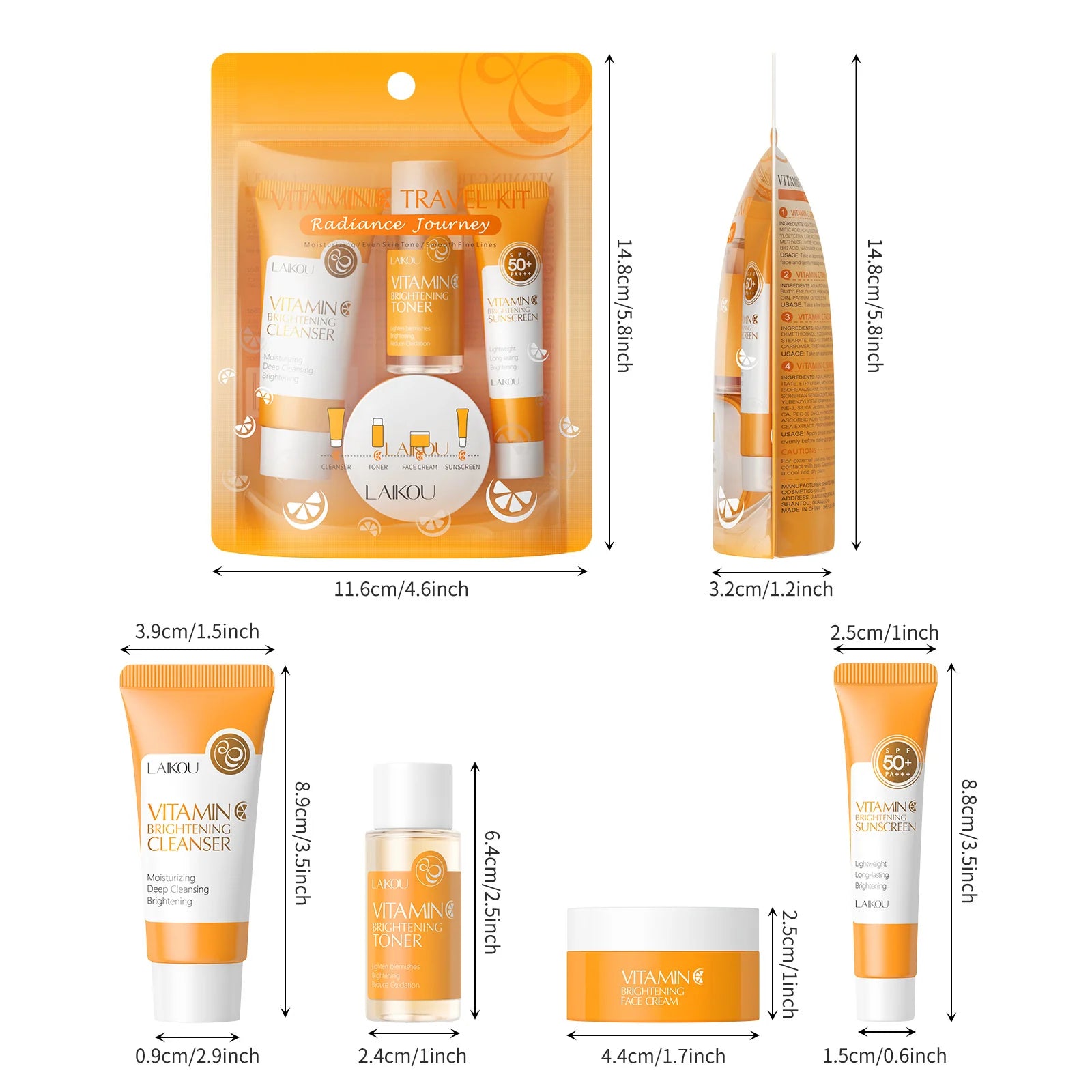Brightening Vitamin C Travel Kit for Even Skin Tone