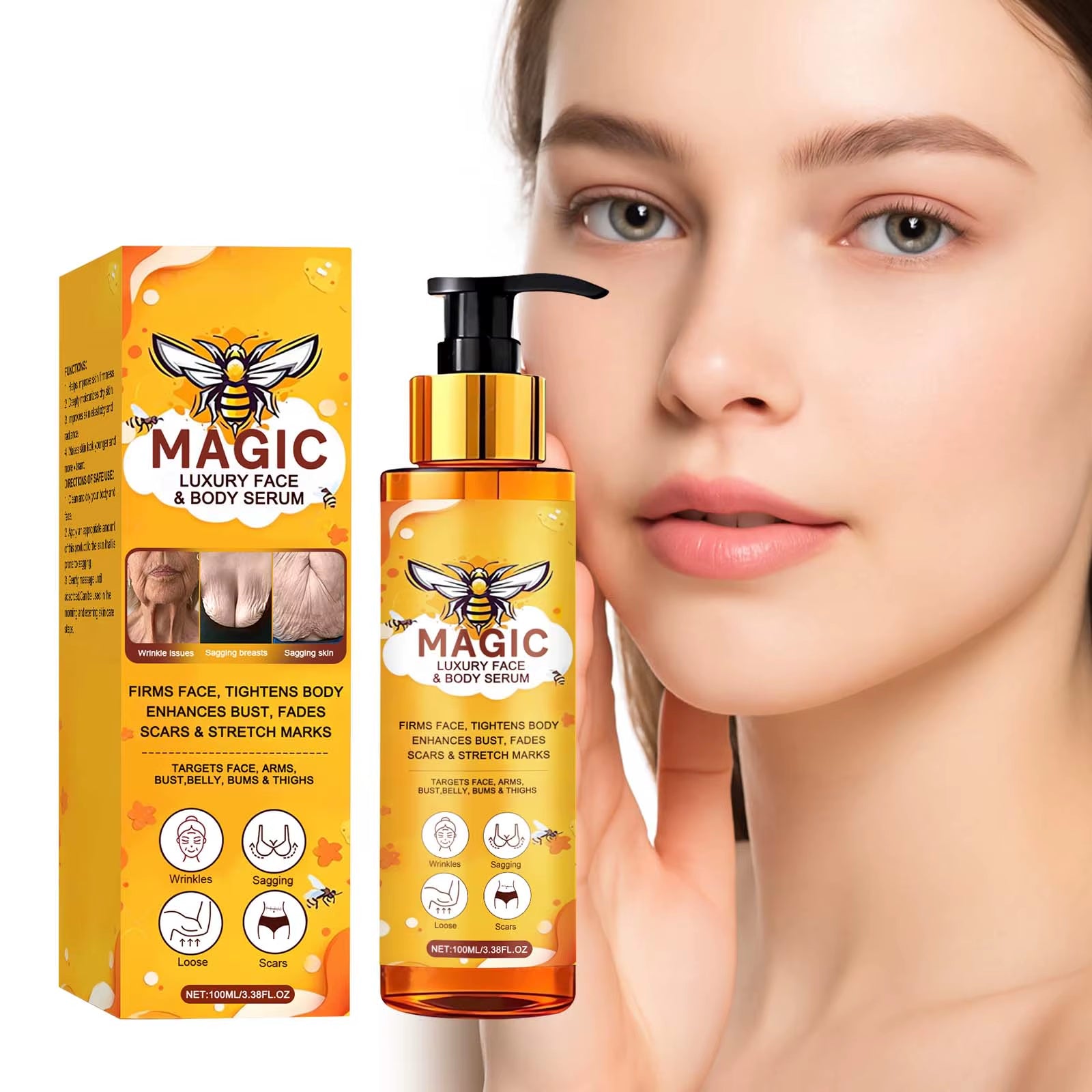 Bee Venom Skin Care Essence Daily Care Massage Body Skin Nourishing and Smooth Skin External Essence