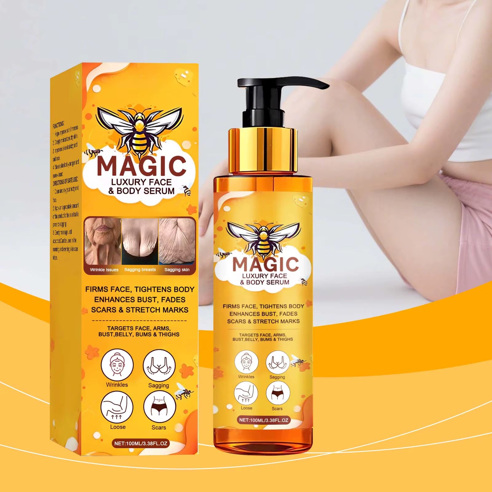 Bee Venom Skin Care Essence Daily Care Massage Body Skin Nourishing and Smooth Skin External Essence