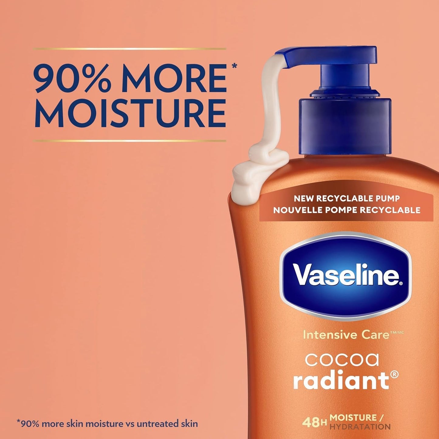 3 Vaseline Intensive Care Body Lotion for Dry Skin Cocoa Radiant Lotion 20.3 Oz
