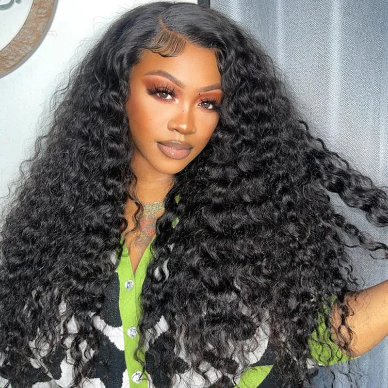 Ishow Loose Deep Wave HD Lace Frontal Wig Pre-Plucked Glueless Human Hair Wigs 13X4 Transparent Lace Wig