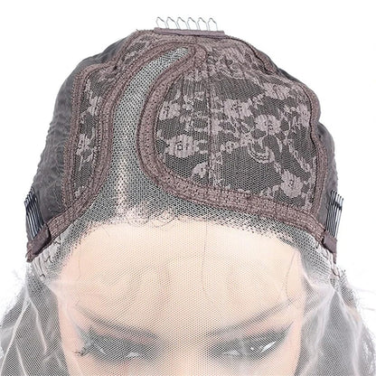 Suwequest Pixie Cut Wig Short Bob Curly Human Hair Wigs Transparent Lace Natural Color Water Wave Human Hair Wigs