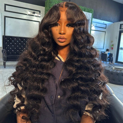 Ishow Loose Deep Wave HD Lace Frontal Wig Pre-Plucked Glueless Human Hair Wigs 13X4 Transparent Lace Wig