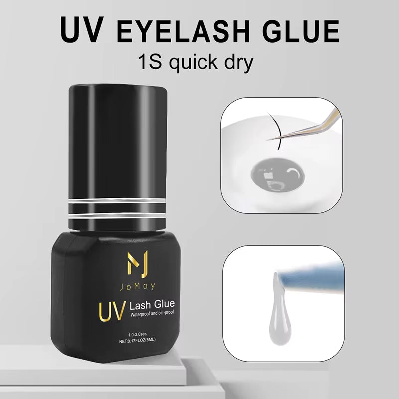 JOMAY Lash Glue UV Lash Glue 5Ml Eyelash Extension Adhesive Long Lasting Fast Dry Korean Glue 1S