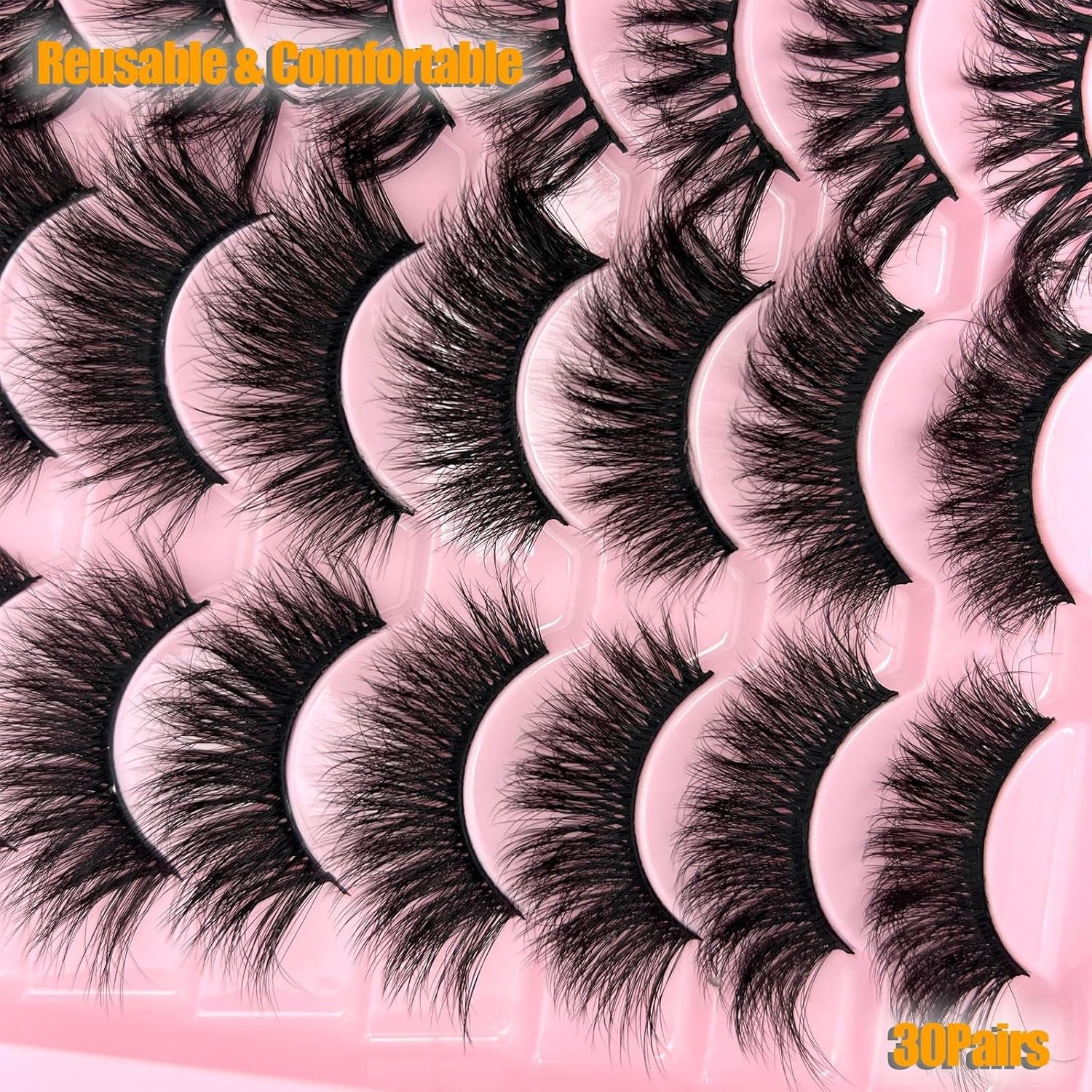 Mink Lashes Pack Fluffy Wispy 