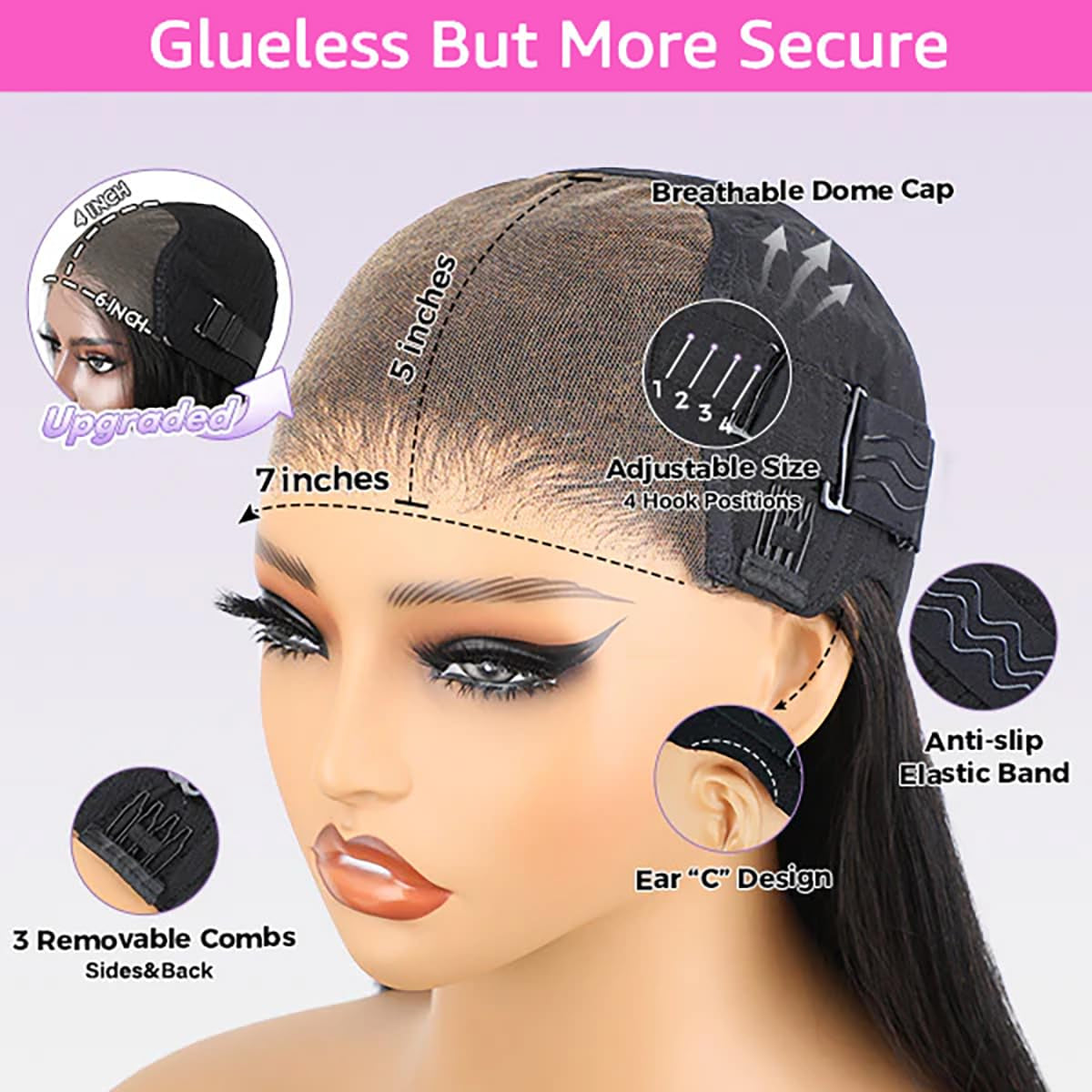 ISEE Glueless Wig 7X5 Afro Kinky Curly