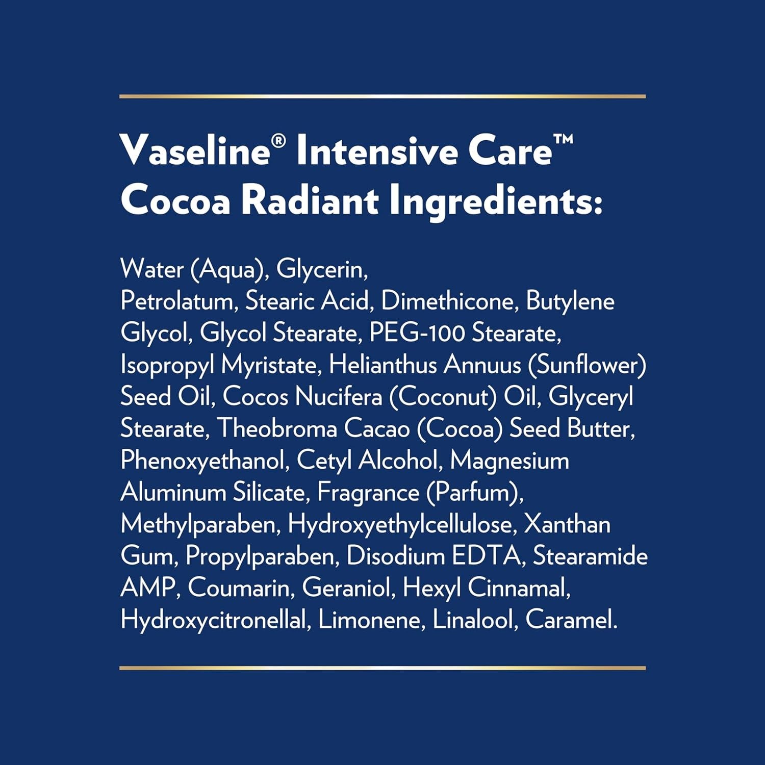 3 Vaseline Intensive Care Body Lotion for Dry Skin Cocoa Radiant Lotion 20.3 Oz