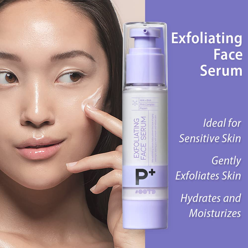 AHA BHA Serum Korean Overnight Face Serum, Acne Serum for Oliy & Sensitive Skin, Exfoliating Face Serum P.M, AHA BHA PHA, Papain, Cell Turnover Refine Serum Cream 50G