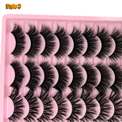Mink Lashes Pack Fluffy Wispy 